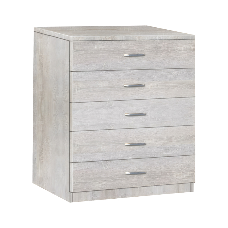 Συρταριέρα Gioko Pakoworld Με 5 Συρτάρια Σε Φυσική Απόχρωση 80X40X100Εκ