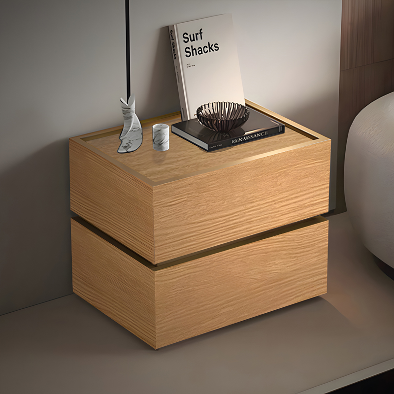 Κομοδίνο Sonlen Pakoworld Mdf Σε Oak Απόχρωση 60X40X44.5Εκ