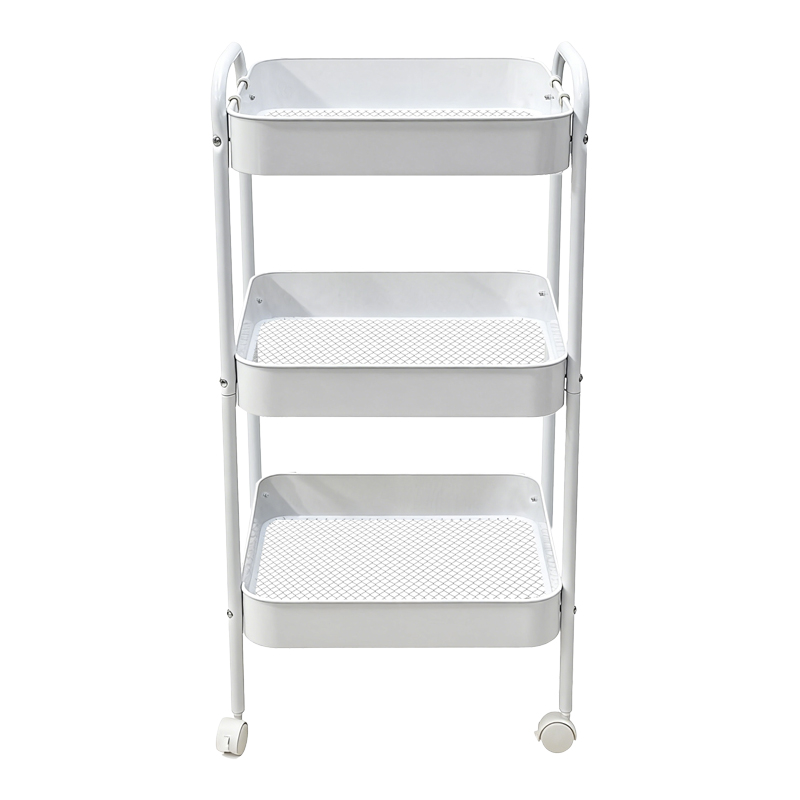 Τρόλλεϊ-Ραφιέρα Nedea Pakoworld Μέταλλο Λευκό 41X30X77Εκ