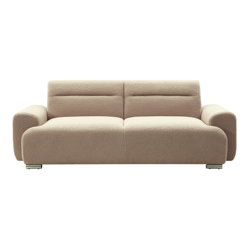 Kαναπές-Κρεβάτι Τριθέσιος Harmonious Pakoworld Μπουκλέ Μπεζ 223.5X92X81Εκ