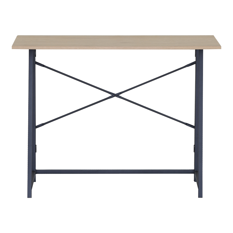 Γραφείο Εργασίας Siklo Pakoworld Πτυσσόμενο Oak- Μαύρο Μέταλλο 100X46X75.5Εκ