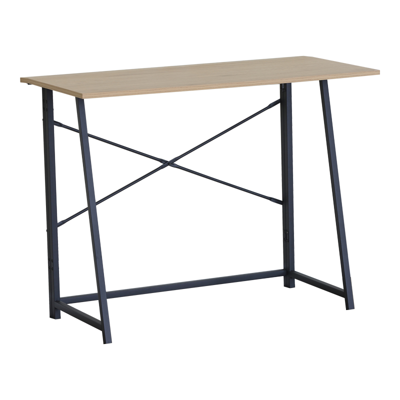 Γραφείο Εργασίας Siklo Pakoworld Πτυσσόμενο Oak- Μαύρο Μέταλλο 100X46X75.5Εκ