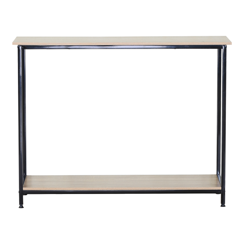 Κονσόλα Shima Pakoworld Oak- Μαύρο Μέταλλο 106X35X81Εκ