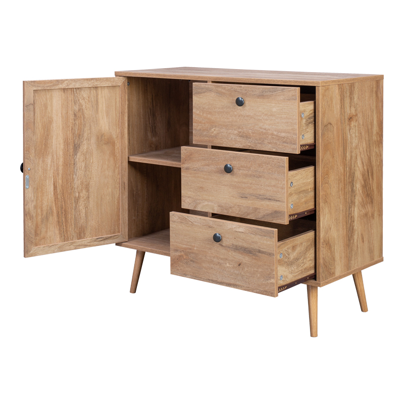 Μπουφές Oslo Pakoworld Σε Sonoma Απόχρωση 85X39X79Εκ