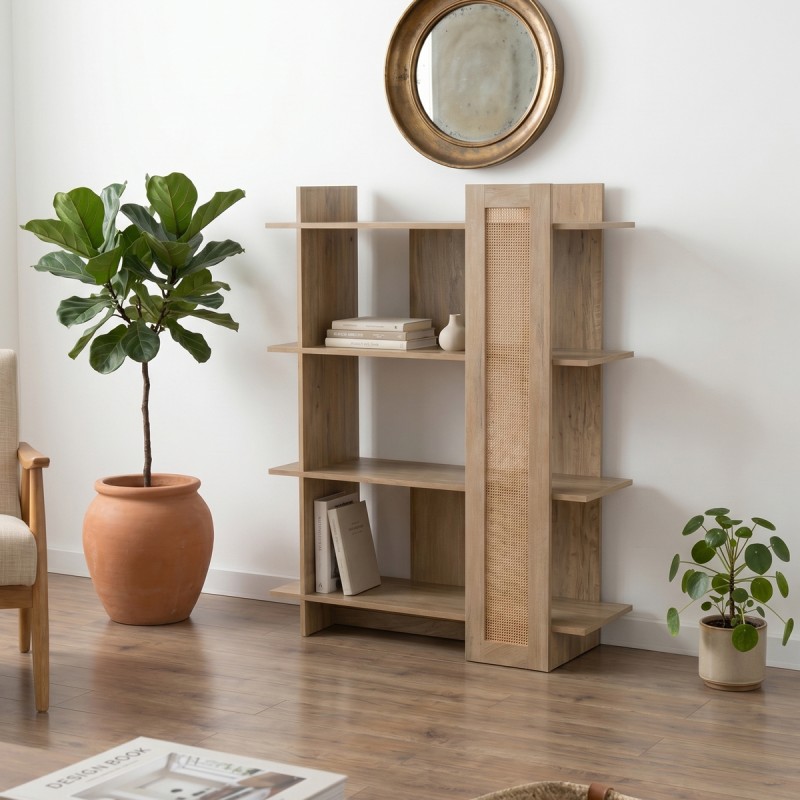 Βιβλιοθήκη Oslo Pakoworld Sonoma 75X32X95Εκ