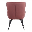 Πολυθρόνα Με Υποπόδιο Rueda Pakoworld Βελούδο Σε Σάπιο Μήλο Απόχρωση Με Μαύρα Μεταλλικά Πόδια 71.5X66.5X99Εκ