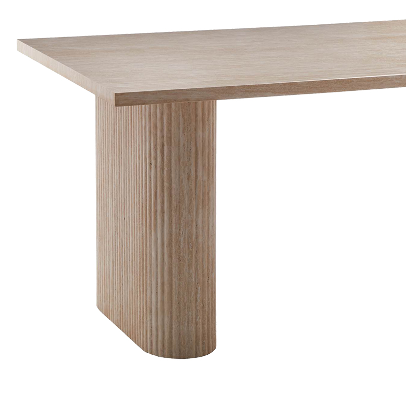 Τραπέζι Loozir Pakoworld Mdf Σε Απόχρωση Λευκό Μαρμάρου 180X90X75Εκ