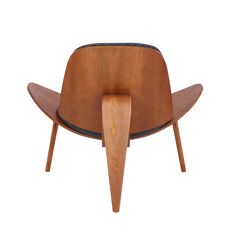 Πολυθρόνα Vilma Pakoworld Pu Μαύρο- Plywood Καρυδί 90X73X75Εκ