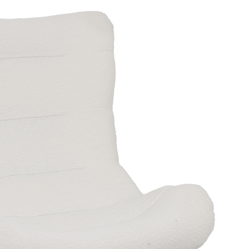 Πολυθρόνα-Μπερζέρα Silla Pakoworld Μπουκλέ Ύφασμα Σε Λευκή Απόχρωση 97X80X100Εκ