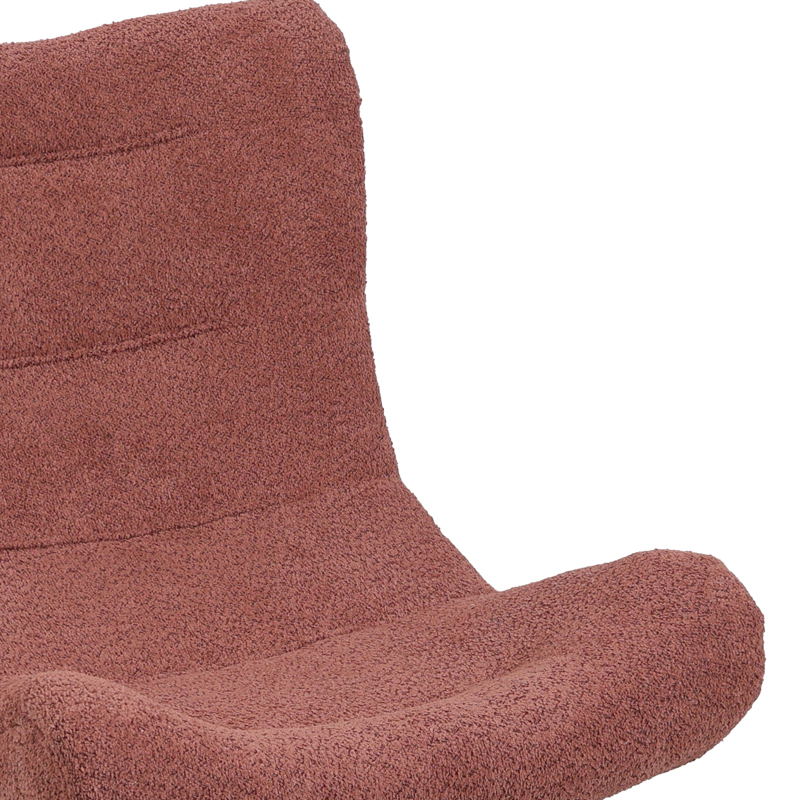 Πολυθρόνα-Μπερζέρα Silla Pakoworld Μπουκλέ Ύφασμα Σε Σάπιο Μήλο Απόχρωση 97X80X100Εκ