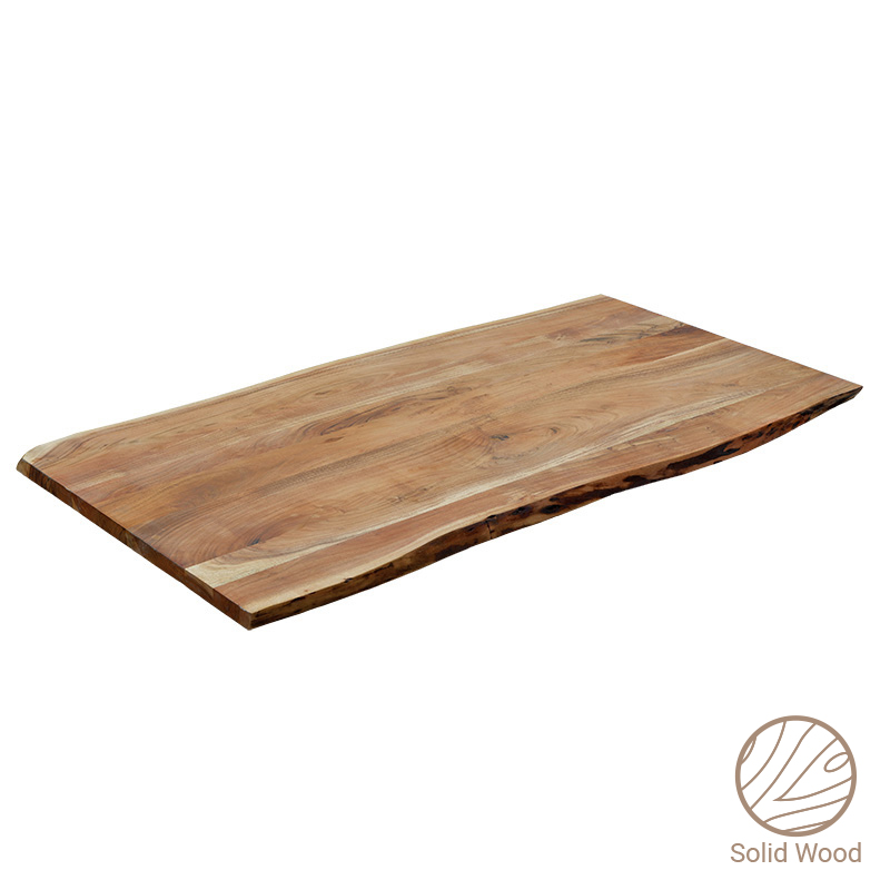 Επιφάνεια Τραπεζιού Emilio Pakoworld Μασίφ Ξύλο 4Εκ Φυσικό 160X90Εκ