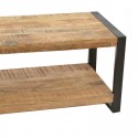 Τραπέζι Σαλονιού Miles Pakoworld Μασίφ Ξύλο Mango Φυσικό-Μαύρο 100X45X45.5Εκ