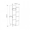 Ντουλάπι-Στήλη Romane Pakoworld Μόκα 62.2X37.4X155.4Εκ
