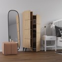 Ντουλάπι-Στήλη Romane Pakoworld Φυσικό 62.2X37.4X155.4Εκ