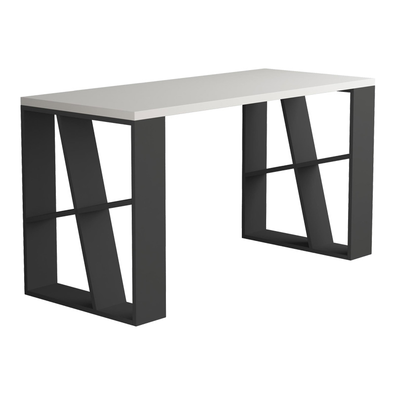 Γραφείο Honey Pakoworld Σε Λευκή-Ανθρακί Απόχρωση 137X60X75Εκ