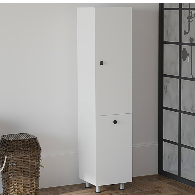 Ντουλάπα-Στήλη Μπάνιου Gingo Pakoworld Μελαμίνης Λευκό 33X35X159Εκ