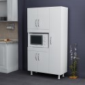 Ντουλάπα Κουζίνας Defne Pakoworld Σε Λευκή Απόχρωση  89X37.5X160Εκ
