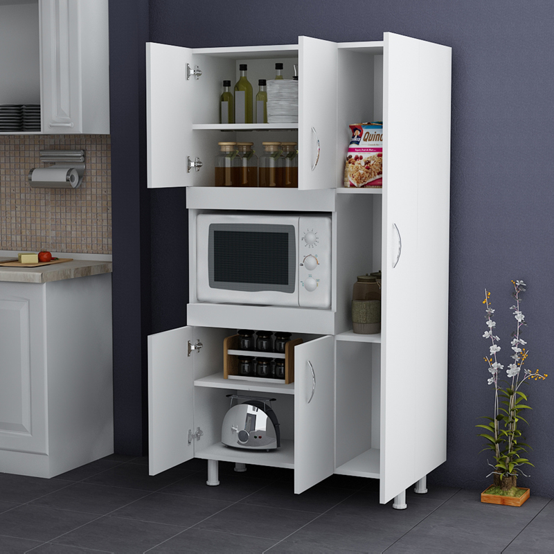 Ντουλάπα Κουζίνας Defne Pakoworld Σε Λευκή Απόχρωση  89X37.5X160Εκ