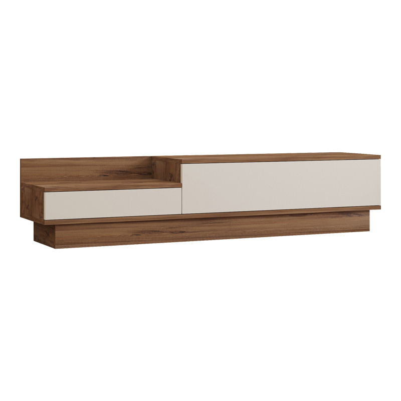 Έπιπλο Τηλεόρασης Eclipse Pakoworld Σε Κρεμ-Oak Απόχρωση 160X35X35Εκ