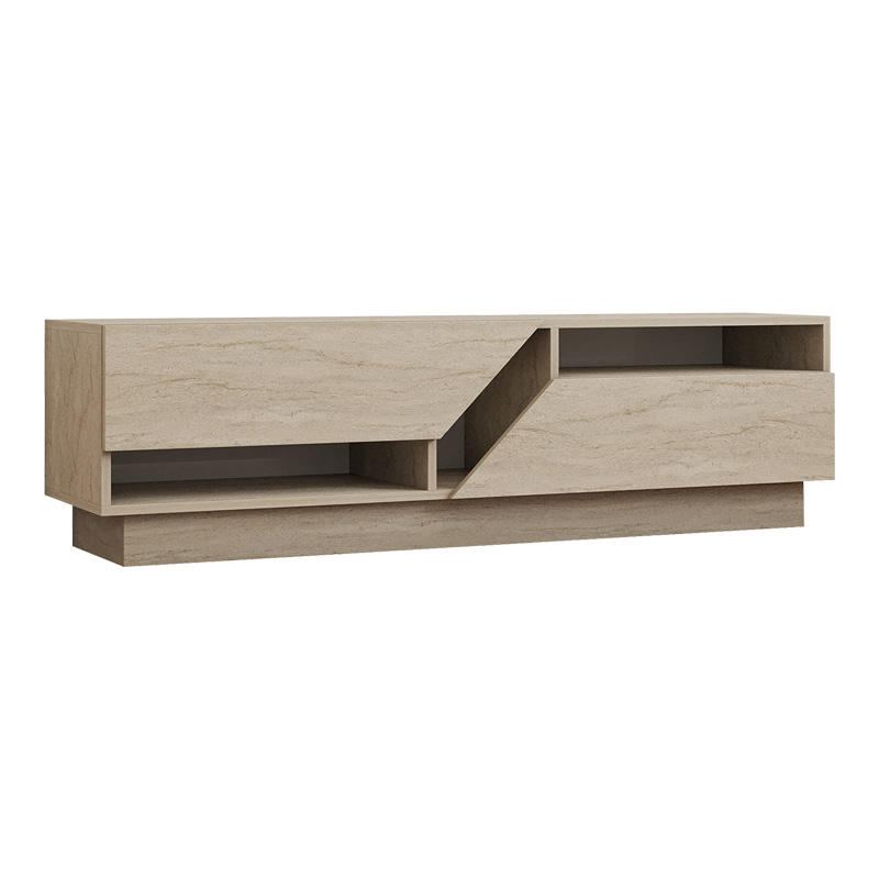 Έπιπλο Τηλεόρασης Cogo Pakoworld Σε Όψη Τραβερτίνας 160X40X45Εκ