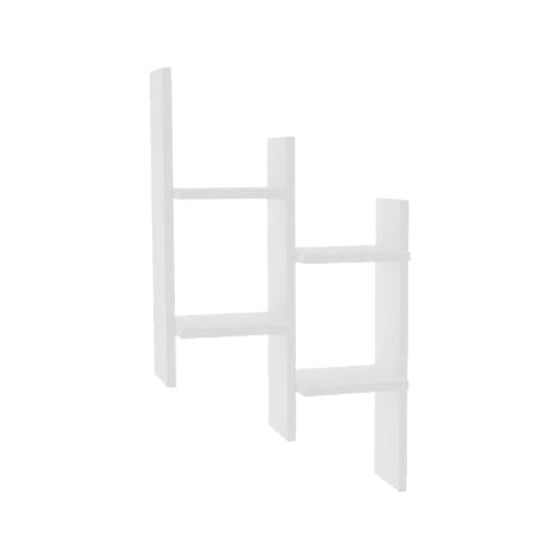 Ραφιέρα Τοίχου Tabal Pakoworld Σε Λευκή Απόχρωση 49.4X14.5X85Εκ