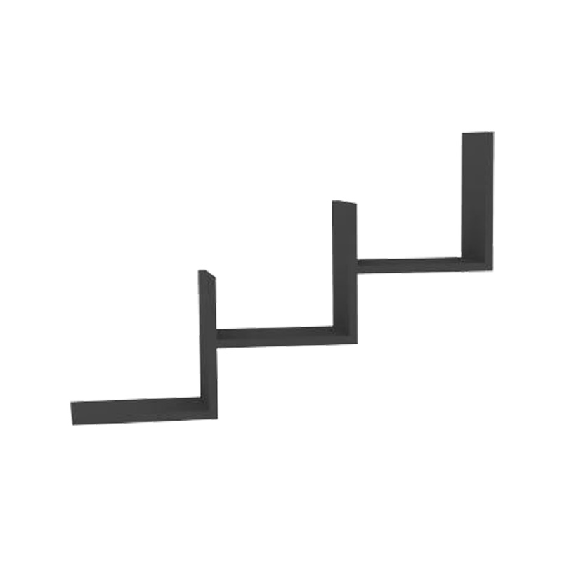 Ραφιέρα Τοίχου Mauer Pakoworld Σε Ανθρακί Απόχρωση 90X19,6X60Εκ