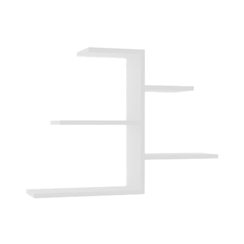 Ραφιέρα Τοίχου Callum Pakoworld Σε Λευκή Απόχρωση 82.2X19,6X48Εκ