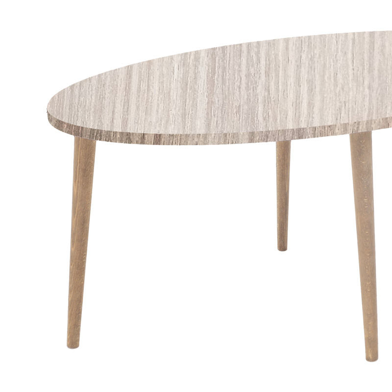 Τραπέζι Σαλονιού Barton Pakoworld Επιφάνεια Σε Φυσική Απόχρωση Με Καρυδί Πόδι 90X45X40Εκ