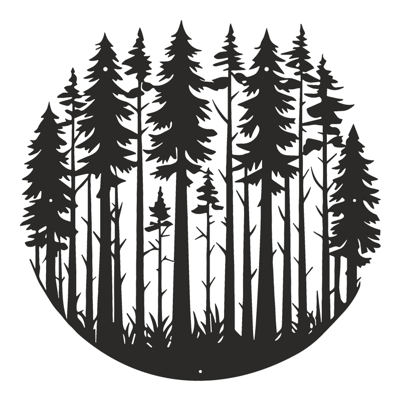 Διακοσμητικό Τοίχου Foren Pakooworld Μαύρο Μεταλλικό Φ50X0,15Εκ