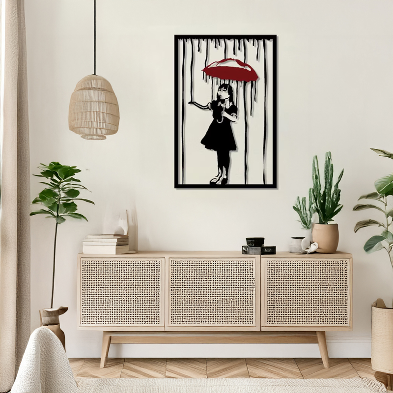 Διακοσμητικό Τοίχου Raino Pakooworld Μαύρο Μεταλλικό 35X0,15X50Εκ