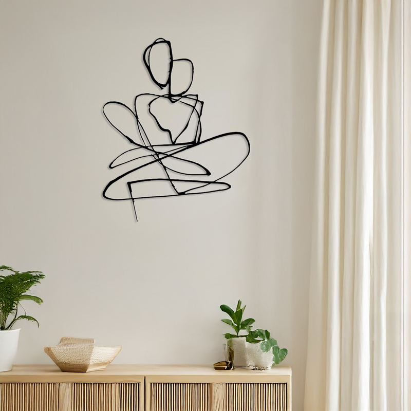 Διακοσμητικό Τοίχου Emensa Pakooworld Μαύρο Μεταλλικό 40X0,15X50Εκ