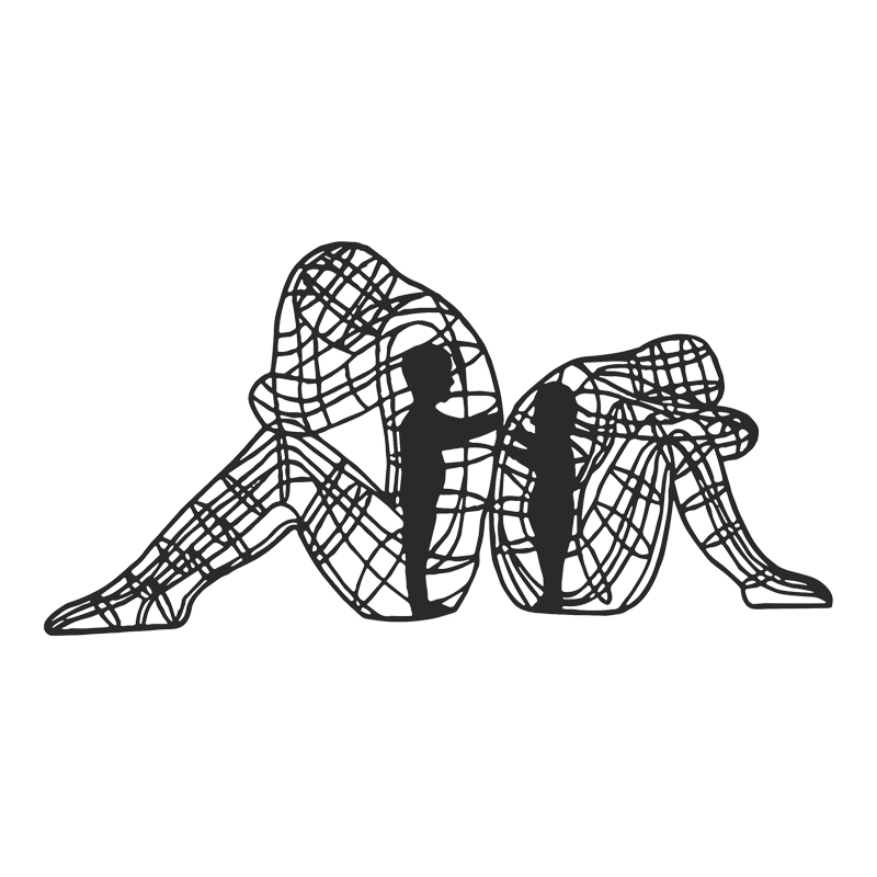 Διακοσμητικό Τοίχου Innero Pakooworld Μαύρο Μεταλλικό 50X0,15X25Εκ