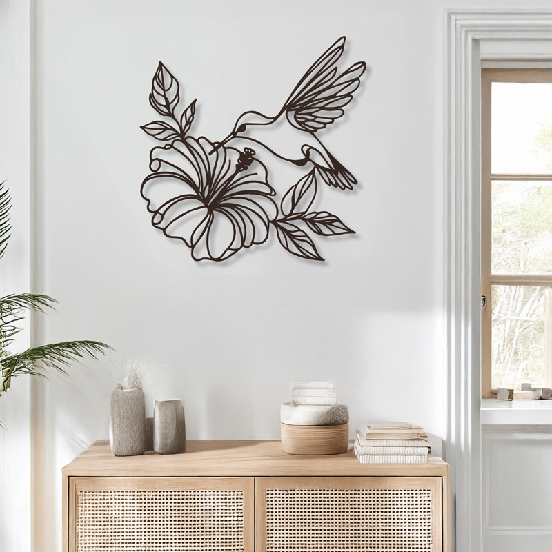 Διακοσμητικό Τοίχου Folou Pakooworld Μαύρο Μεταλλικό 60X0,15X60Εκ