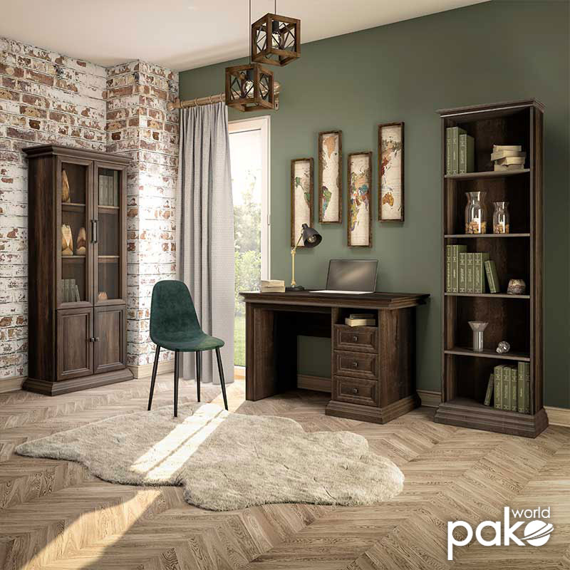 Γραφείο Εργασίας Mozart Pakoworld Με Συρτάρια Χρώμα Καρυδί 121X60X78Εκ