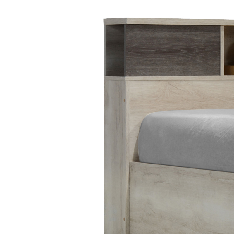 Κρεβάτι Olympus Pakoworld Σε Χρώμα Castillo Oak 140X200Εκ