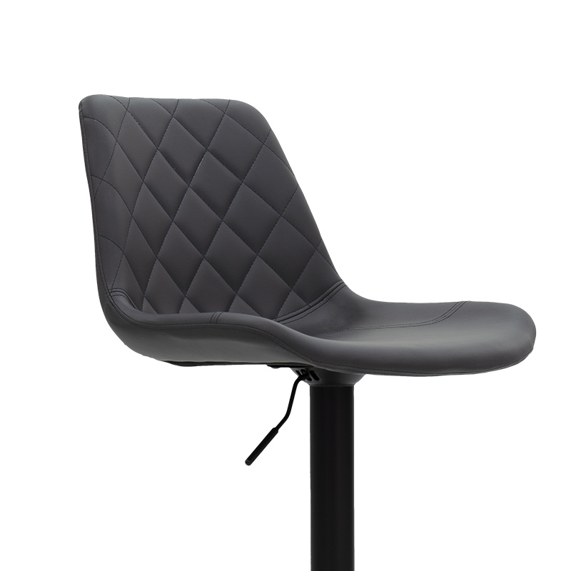 Σκαμπό Μπαρ Libra Pakoworld Αντικέ Ανθρακί Pu-Μαύρο Μέταλλο 49X55X115Εκ