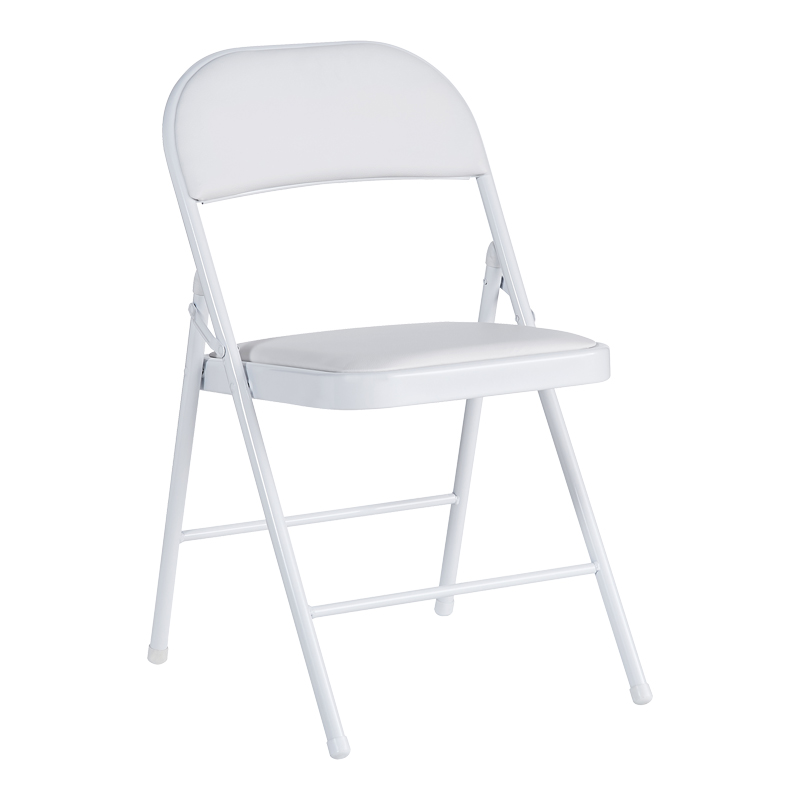 Καρέκλα Niro Pakoworld Πτυσσόμενη Pu-Μέταλλο Σε Λευκή Απόχρωση 46X46X79Εκ