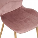 Καρέκλα Jelour Pakoworld Βελούδο Σε Σάπιο Μήλο Απόχρωση-Πόδια Φυσικά Μεταλλικά 46.5X60X84Εκ
