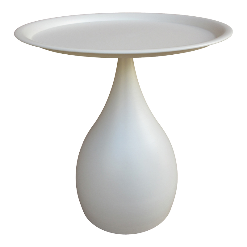 Βοηθητικό Τραπέζι Samino Pakoworld Μέταλλο Σε Κρεμ Απόχρωση Φ39X42Εκ