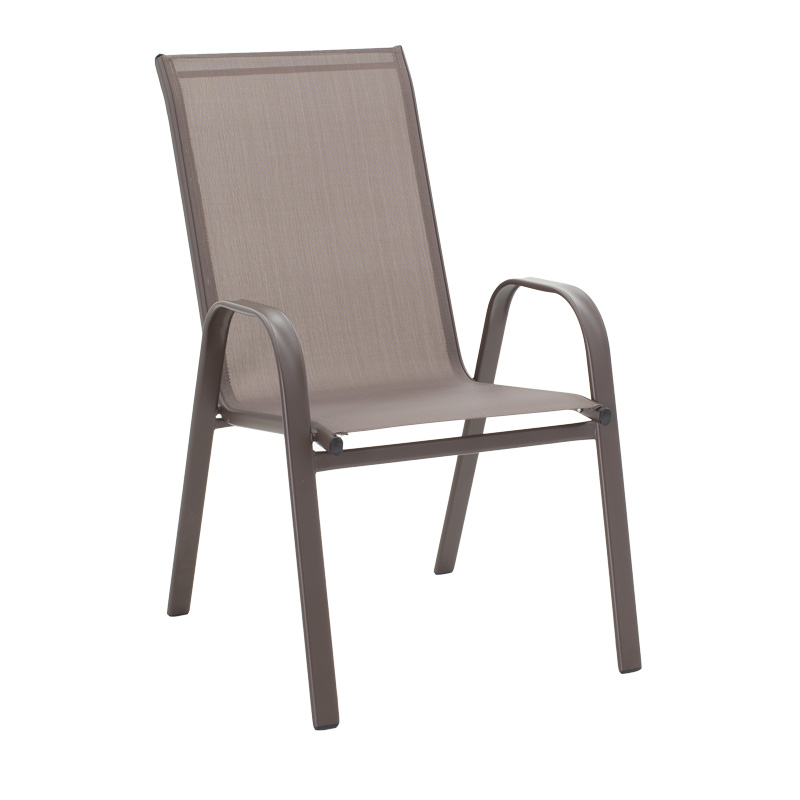 Τραπεζαρία Vergo-Calan Pakoworld Σετ 3Τεμ Καφέ Μέταλλο Φ60X70Εκ