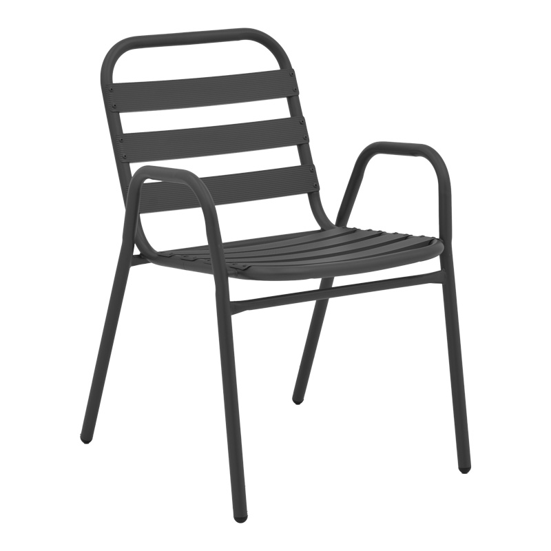 Τραπεζαρία Valor-Sussie Pakoworld Σετ 5Τεμ Μέταλλο Ανθρακί-Γυαλί 110X60X70Εκ