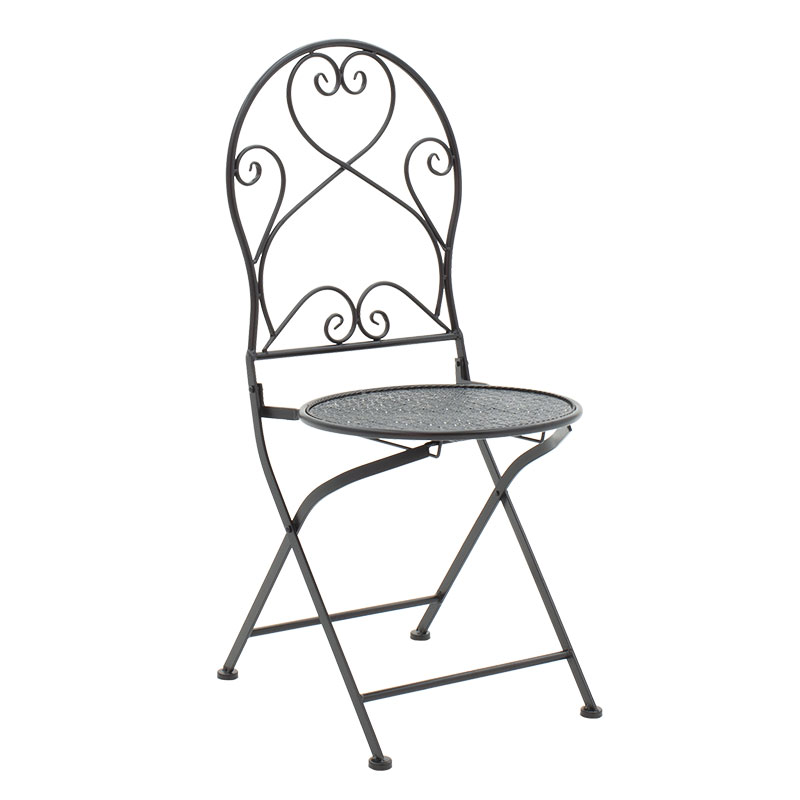 Τραπεζαρία Walen Pakoworld Σετ 3Τεμ Μέταλλο Μαύρο