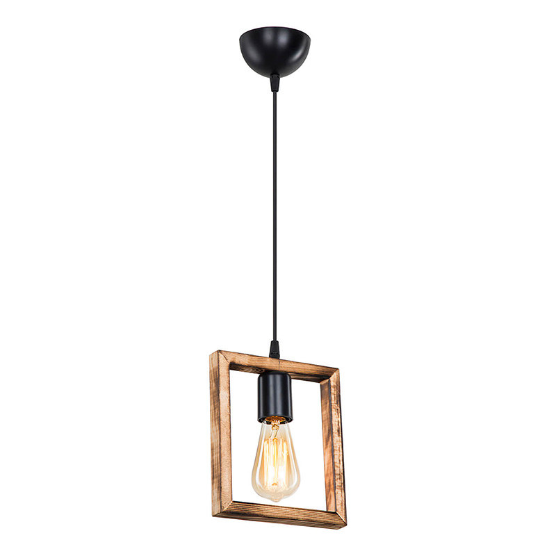 Φωτιστικό Οροφής Μονόφωτο Isolate Pakoworld Ε27 Καρυδί 18.5X3X24Εκ