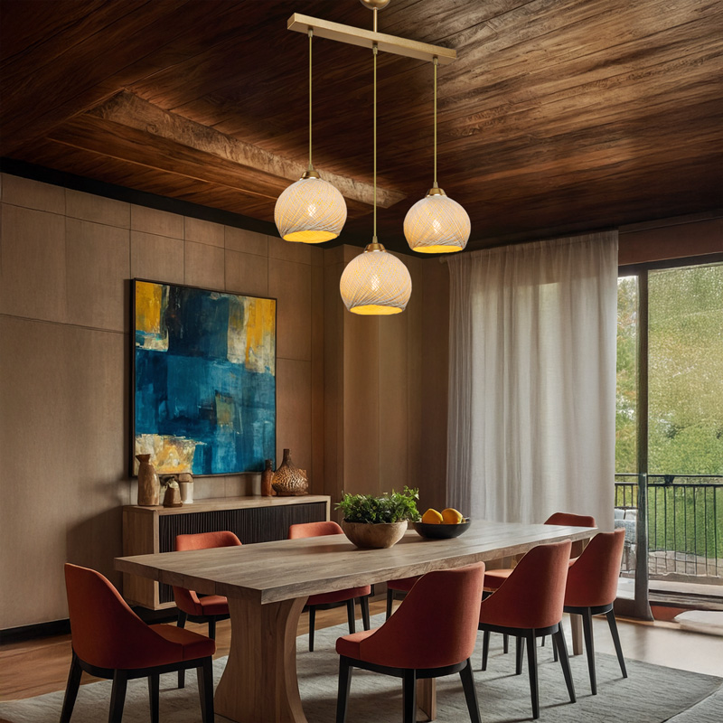 Φωτιστικό Οροφής Τρίφωτο Pwl-0973 Ii Pakoworld Ε27 Χρυσό 50X18X85Εκ