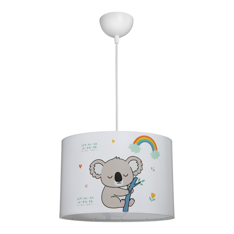 Παιδικό Φωτιστικό Οροφής Koala Pakoworld Led E27 Πολύχρωμο Pvc Φ30X20Εκ