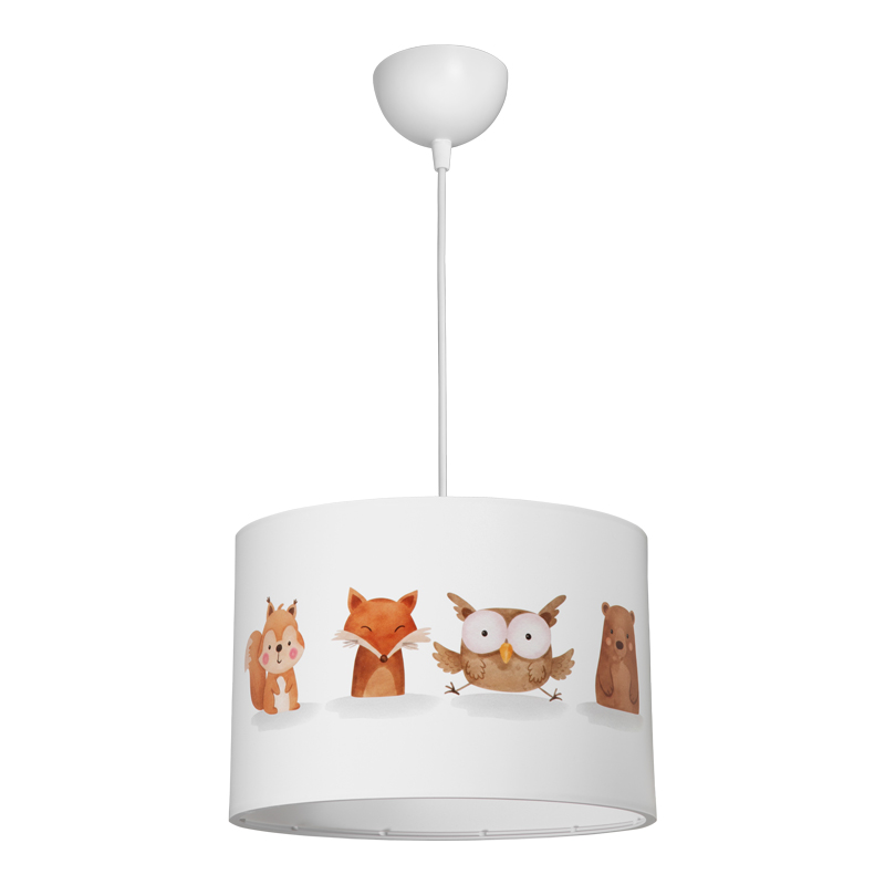Παιδικό Φωτιστικό Οροφής Wooda Pakoworld Led E27 Πολύχρωμο Pvc Φ30X20Εκ