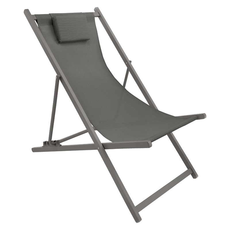 Σεζλόνγκ Επαγγελματική Corte Pakoworld Αλουμίνιο-Textilene Ανθρακί