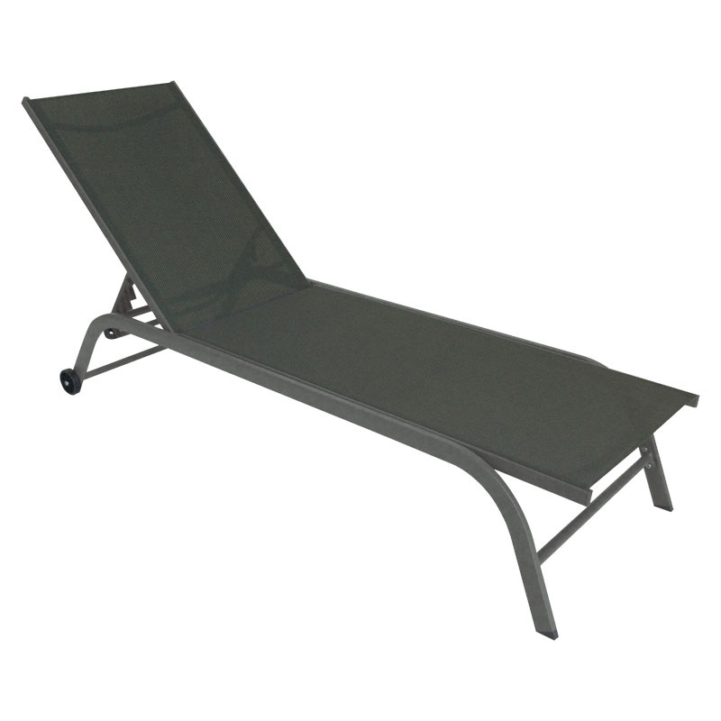 Ξαπλώστρα Jaipur Pakoworld Αλουμίνιο-Textilene Ανθρακί