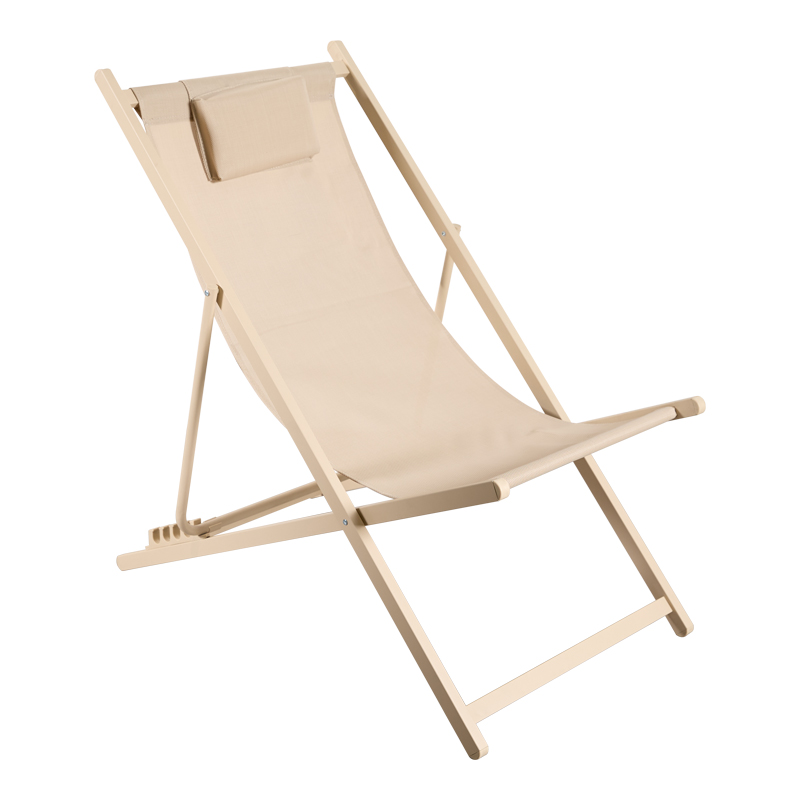 Σεζλόνγκ Επαγγελματική Corte Pakoworld Σαμπανί Αλουμινίου Με Textilene