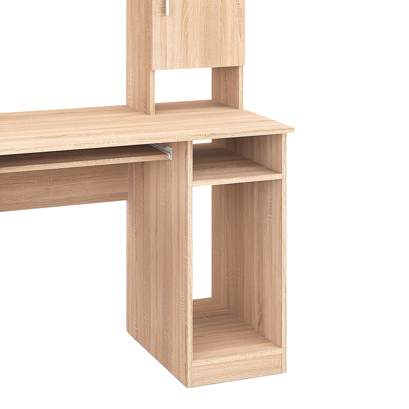 Γραφείο Εργασίας Keldra Pakoworld Με Συρτάρια Και Ντουλάπια Σε Sonoma Απόχρωση 140X59.8X142.2Εκ